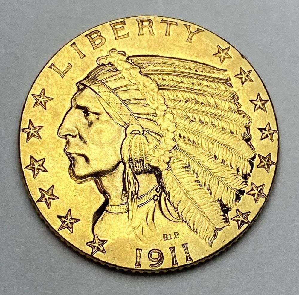 1911-S Gold $5 Indian Head MS64 (1 of 2)