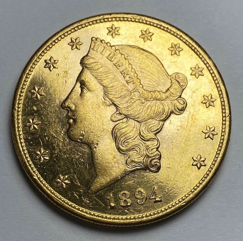 1894 Gold $20 Liberty Head MS64 PL / MS64: Well we are pleased to offer a consignment of coins that were purchased from investment rarities from the early 1980's when grading was kind of a different thing. Winner shall receive the exact coin s