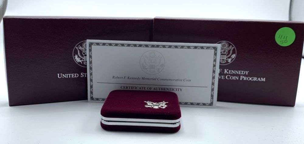 1998-S Robert F. Kennedy Commemorative Proof Silver Dollar OGP: Winner shall receive the exact coin shown here. (MR/UB)