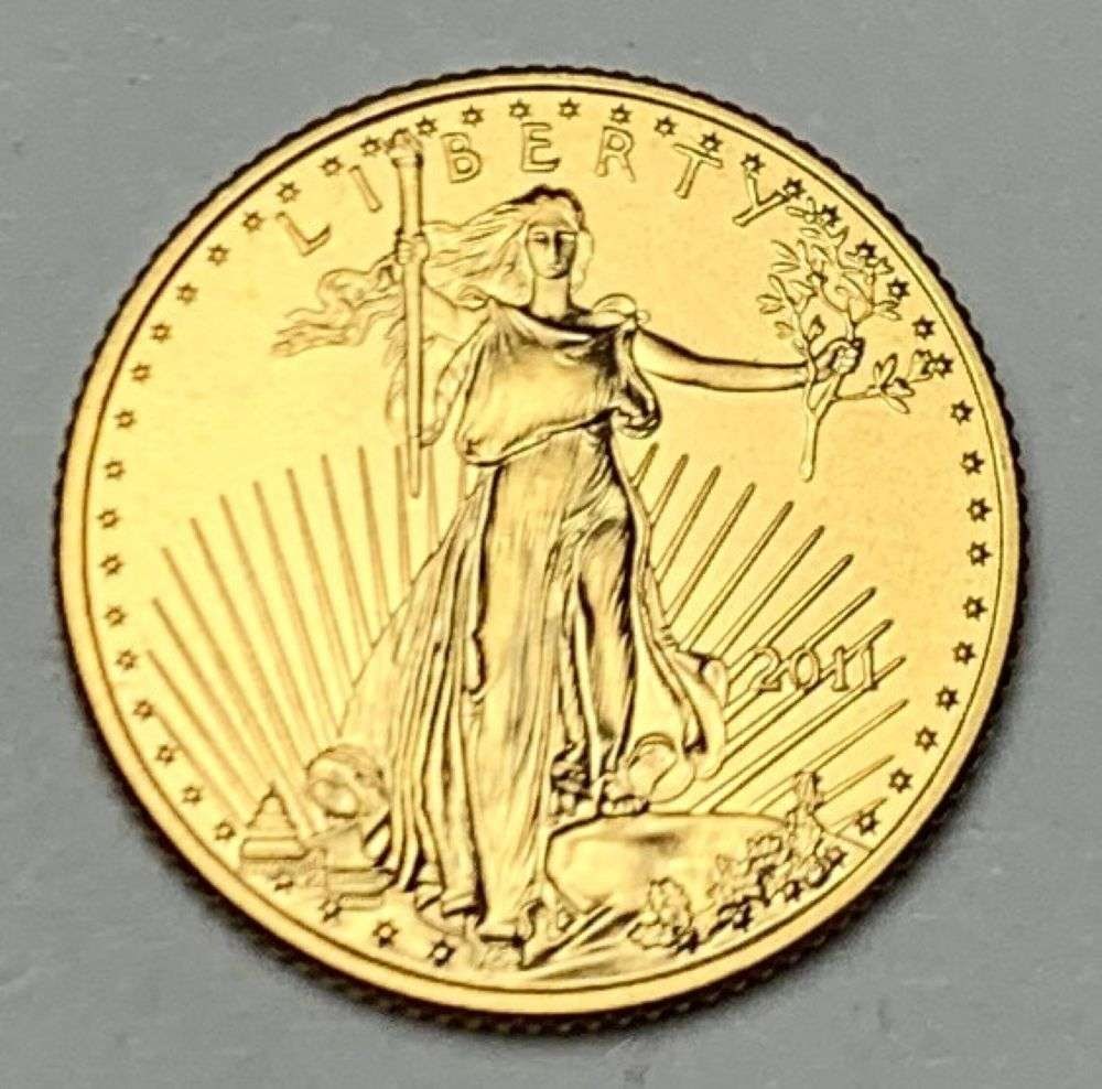 2011 American $5 Gold Eagle 1/10 ozt (1 of 3)