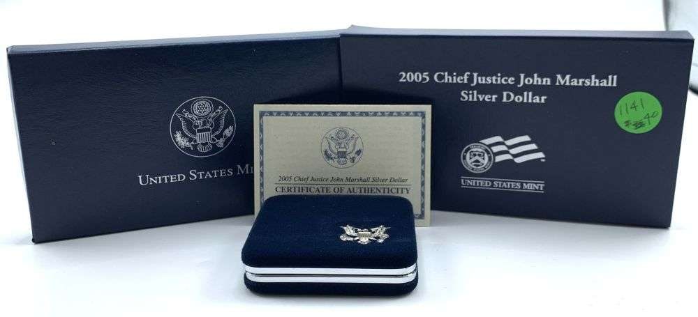 2005-P Chief Justice John Marshall Proof Silver Dollar OGP (1 of 3)