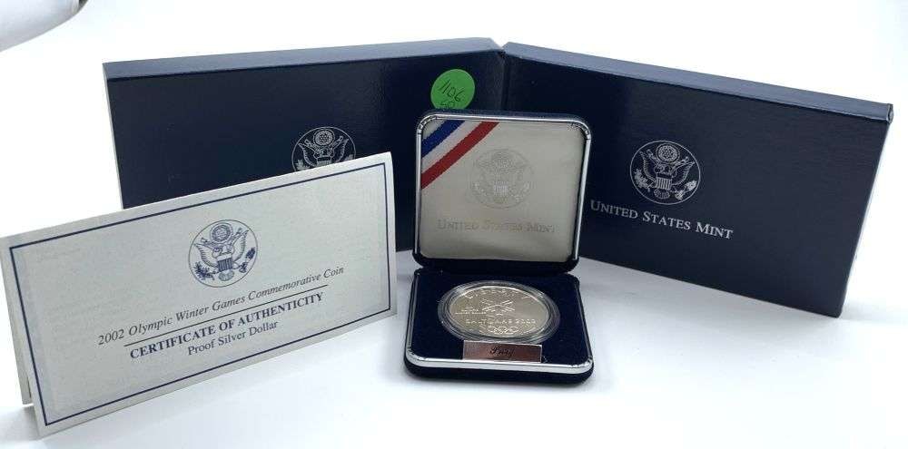 2002-P Olympic Winter Games Commemorative Proof Silver Dollar OGP (1 of 4)