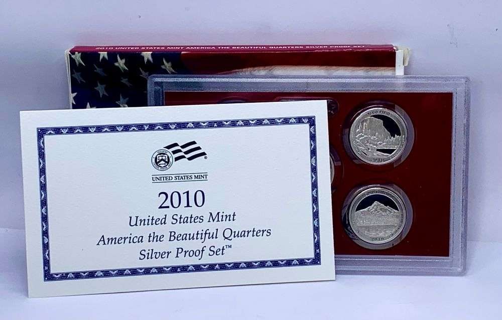 2010 United States ATB Silver Proof Quarter Set OGP (5-coins) (1 of 4)