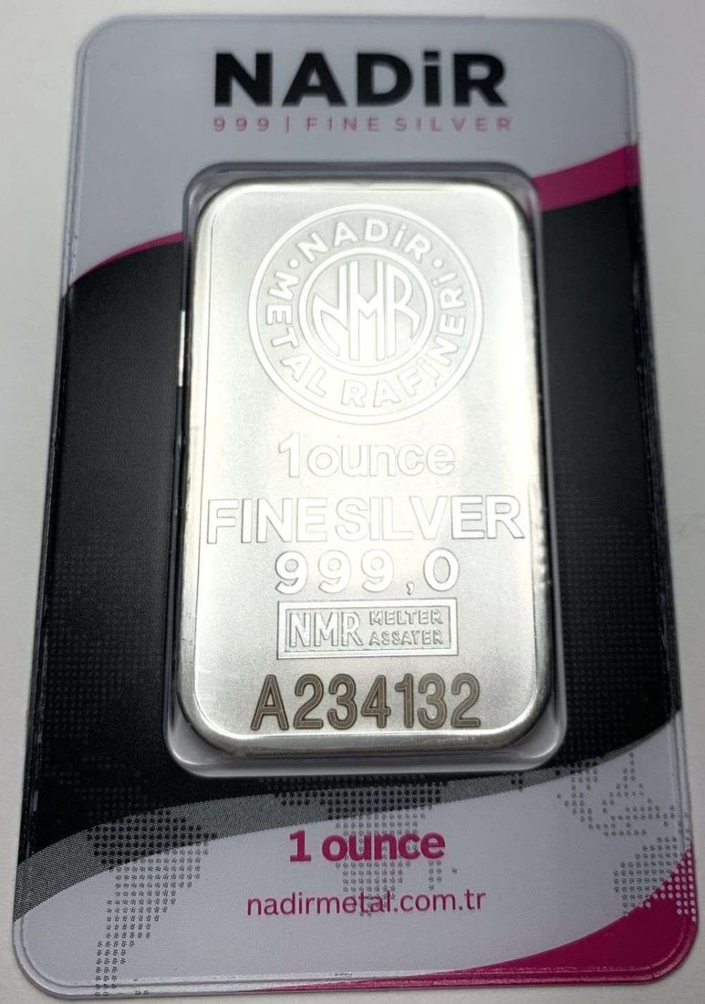 Impressive Nadir Metal Refinery 1 ozt .999 Silver Bar (1 of 3)