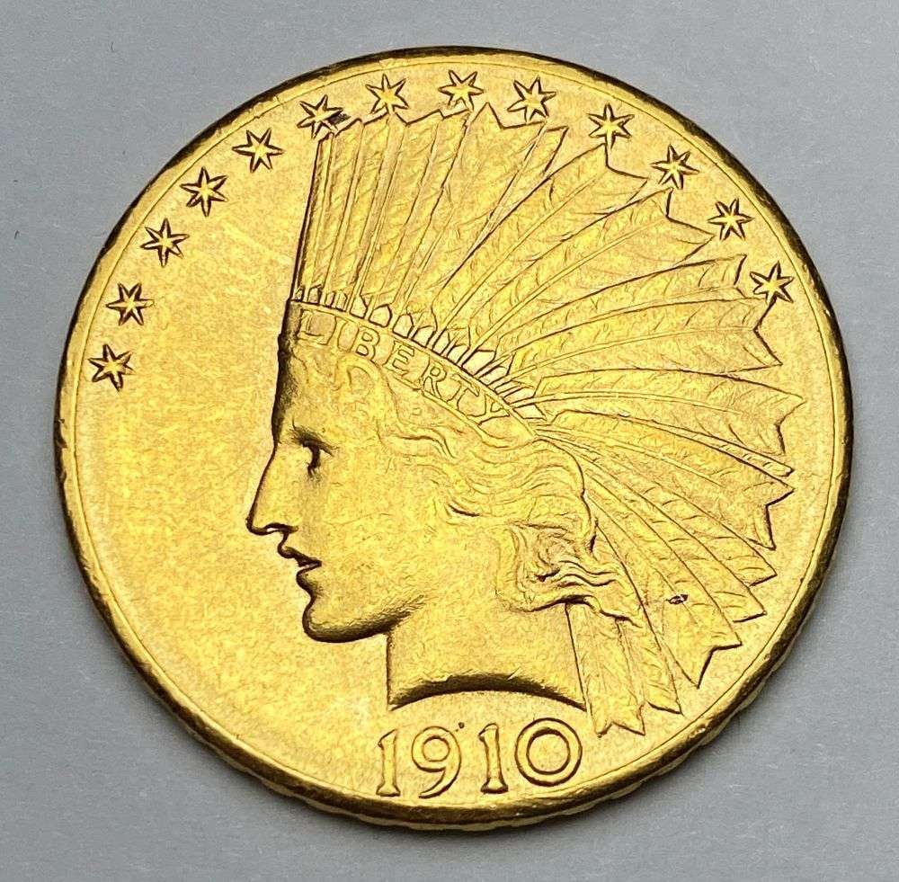 1910-D Gold $10 Indian Head MS62 (1 of 2)
