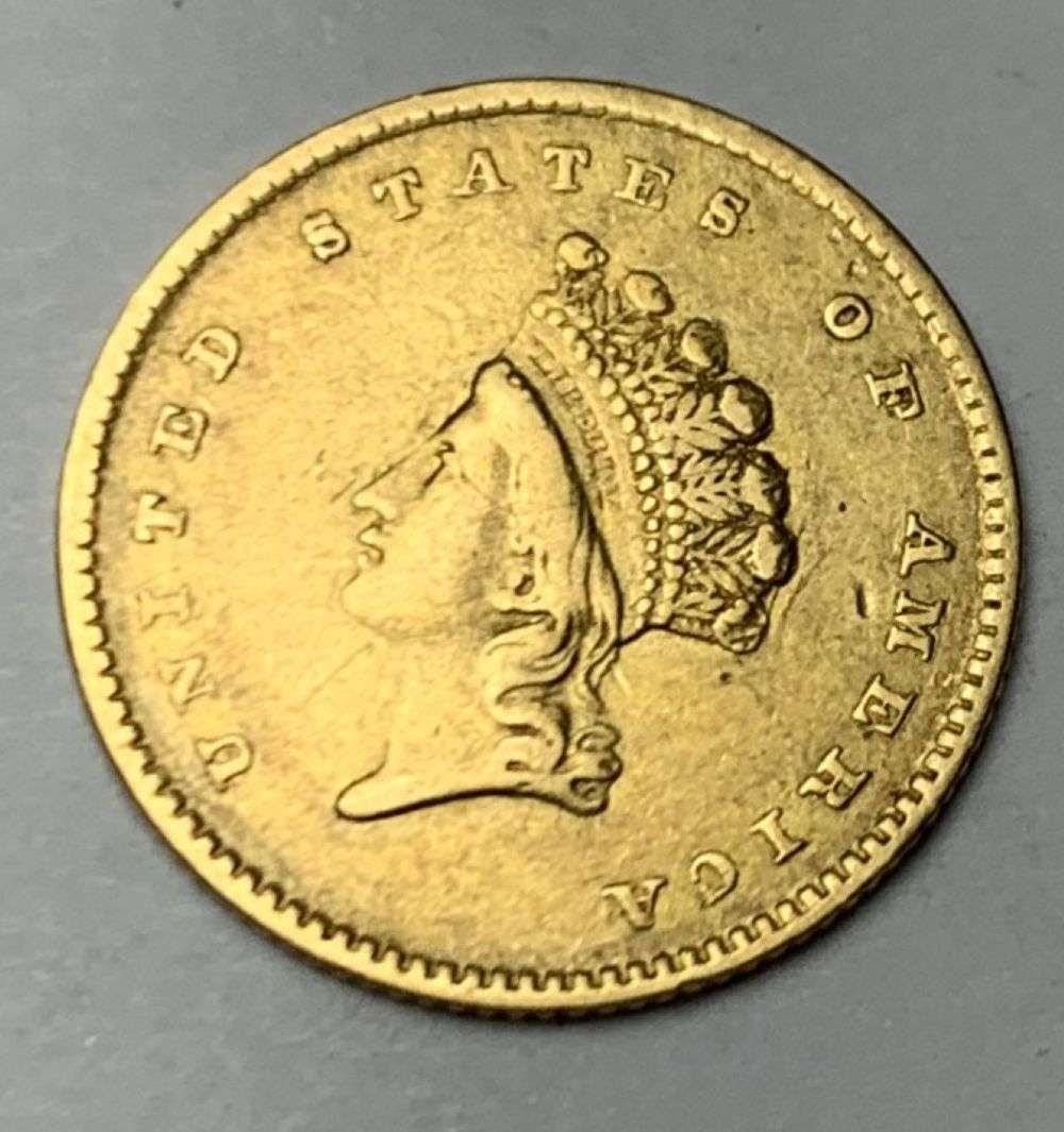 1853 Gold Dollar Type 1 AU55 (1 of 2)