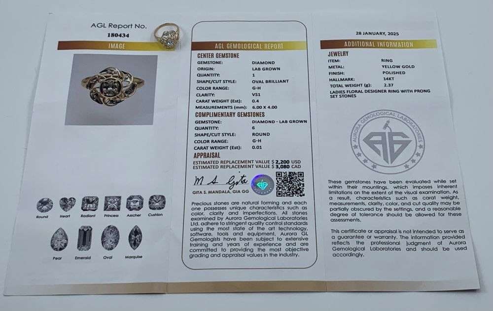 0.4ct Oval Diamond 14k Yellow Gold Ring (Size 6): Winner shall receive the exact item shown here. (MK)