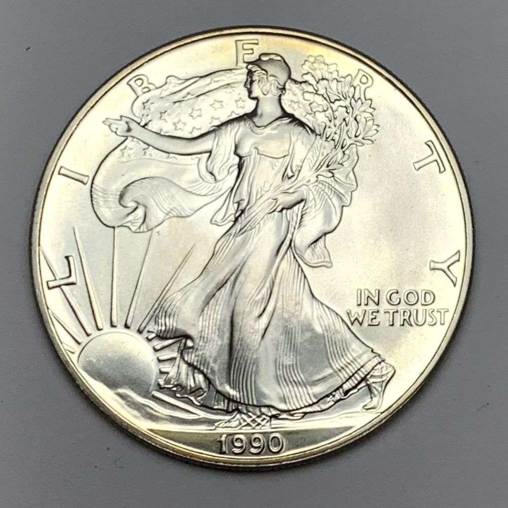 Early Year High Grade 1990 American Silver Eagle (1 of 2)