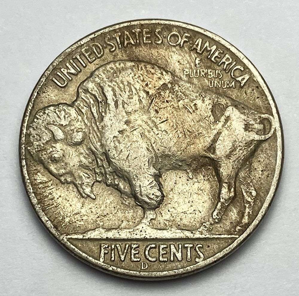 Rare 3-Legged 1937-D Buffalo Nickel AU53 (1 of 3)