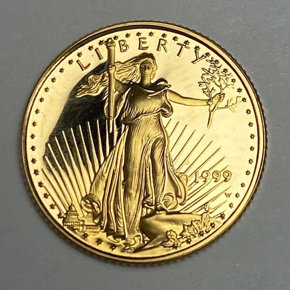 Proof 1999-W American $5 Gold Eagle 1/10 ozt (1 of 3)