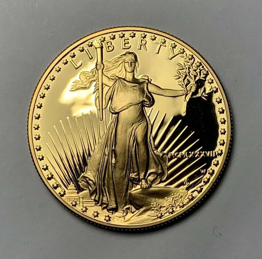Proof Roman Numeral 1987-W American $50 Gold Eagle 1 ozt (1 of 3)