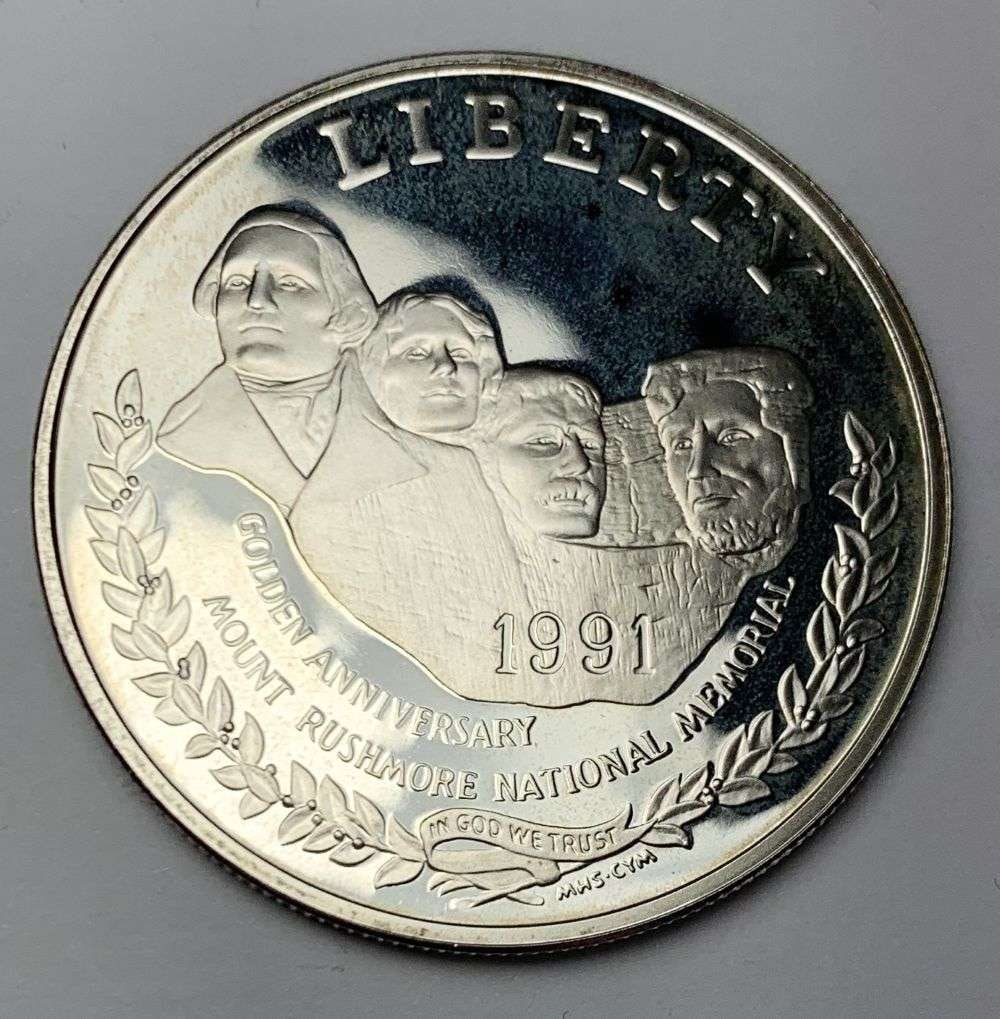 1991-S Mount Rushmore Commemorative Proof Silver Dollar (1 of 3)