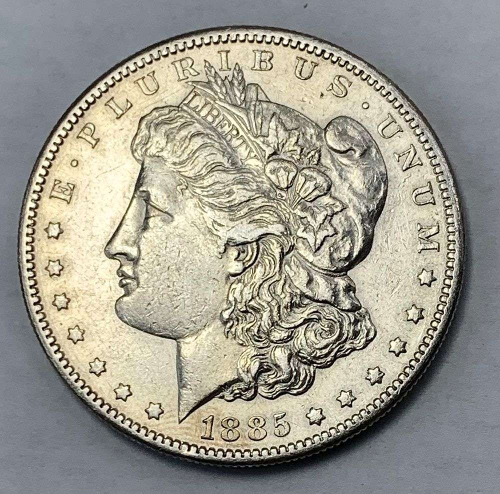 1885-S Morgan Silver Dollar AU55 (1 of 2)