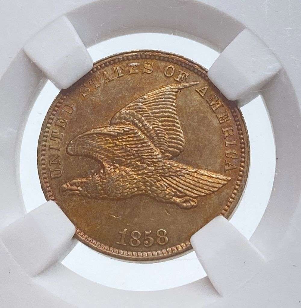 1858 Flying Eagle Cent MS65+ (1 of 4)