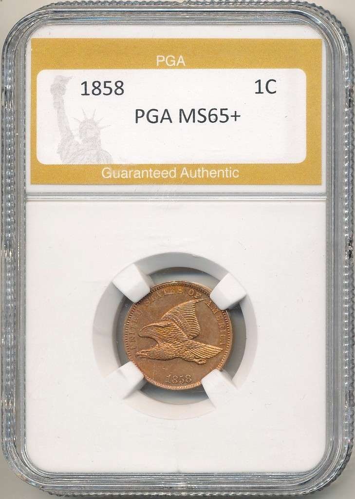 1858 Flying Eagle Cent MS65+ - 3