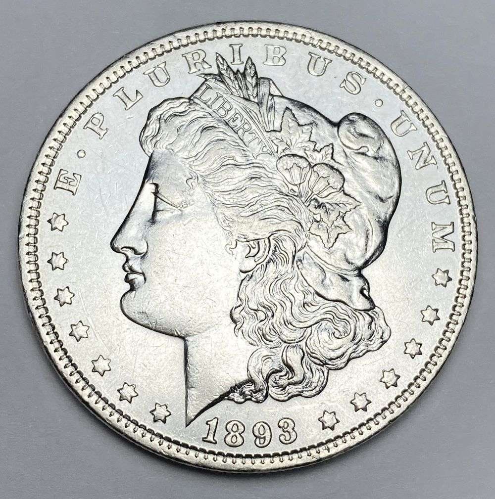 1893 Morgan Silver Dollar AU58 Details (1 of 2)