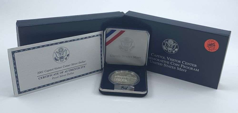 2001-P U.S. Capitol Visitor Center Commemorative Proof Silver Dollar OGP (1 of 4)