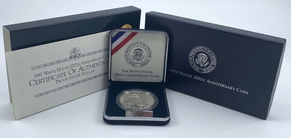 1992-W The White House 200th Anniversary Commemorative Proof Silver Dollar OGP (1 of 4)