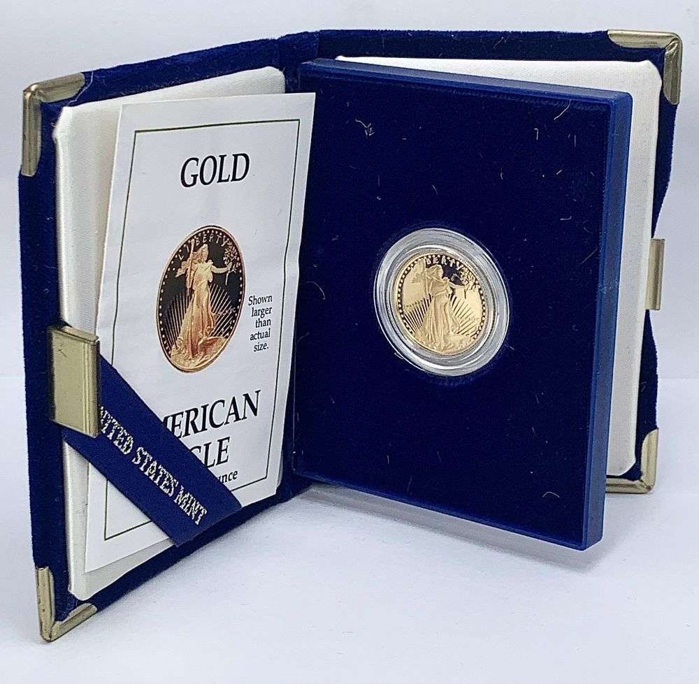 1990-P American $10 Gold Eagle Proof 1/4 ozt OGP (1 of 4)