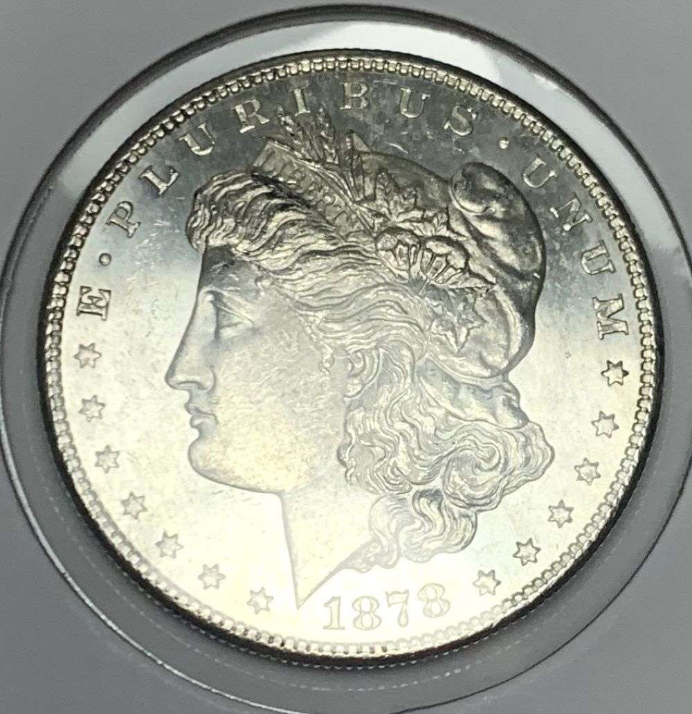 Last Minute! 1878-S Morgan Silver Dollar MS64: Winner shall receive the exact coin shown here. (MR/B)