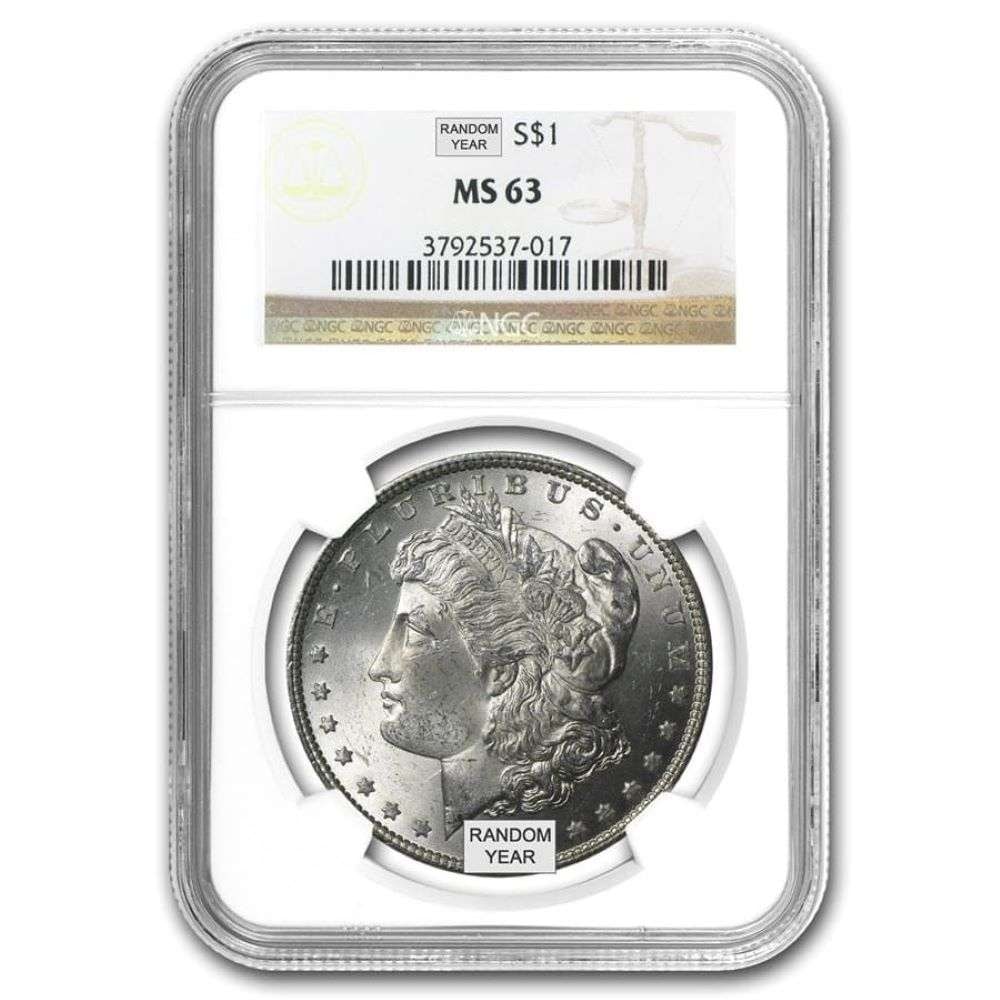 Box (20) Mixed Date & MM NGC MS63 Morgan Silver Dollar: Please allow 2-4 weeks for delivery. Winner shall receive (1) box (20-coins) precisely resembling the ones shown here.