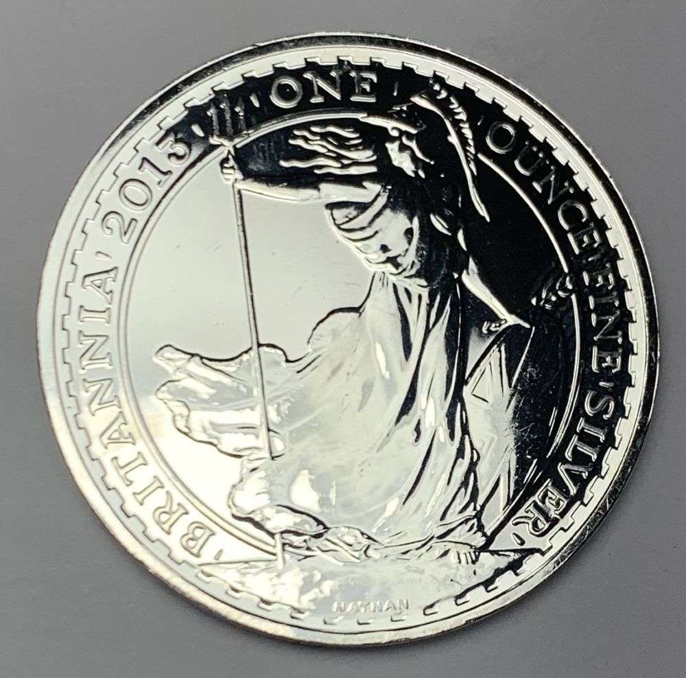 2013 Great Britain Britannia 1 ozt .999 Silver: Winner shall receive the exact coin shown here. (MR/B)