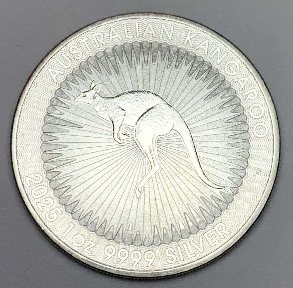 2025-P Australia Kangaroo 1 ozt .9999 Silver Dollar: Winner shall receive the exact coin shown here. (MR/B)