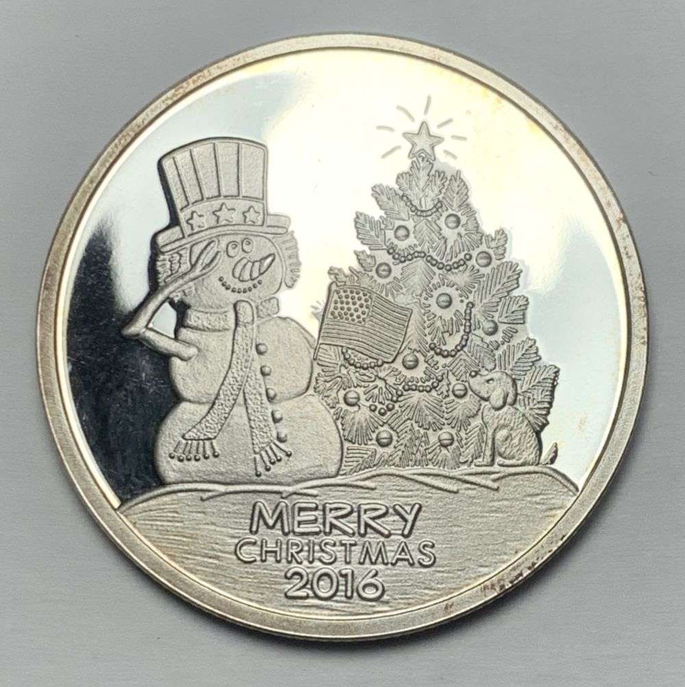 2016 Merry Christmas .999 Silver 1 ozt: Winner shall receive the exact coin shown here. (MK/B)
