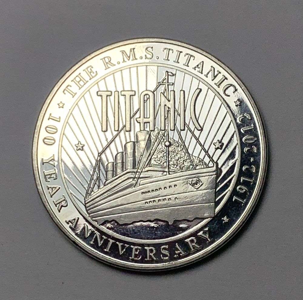 The 100th Anniversary of the R.M.S. Titanic .999 Silver 1 ozt: Winner shall receive the exact coin shown here. (MK/B)