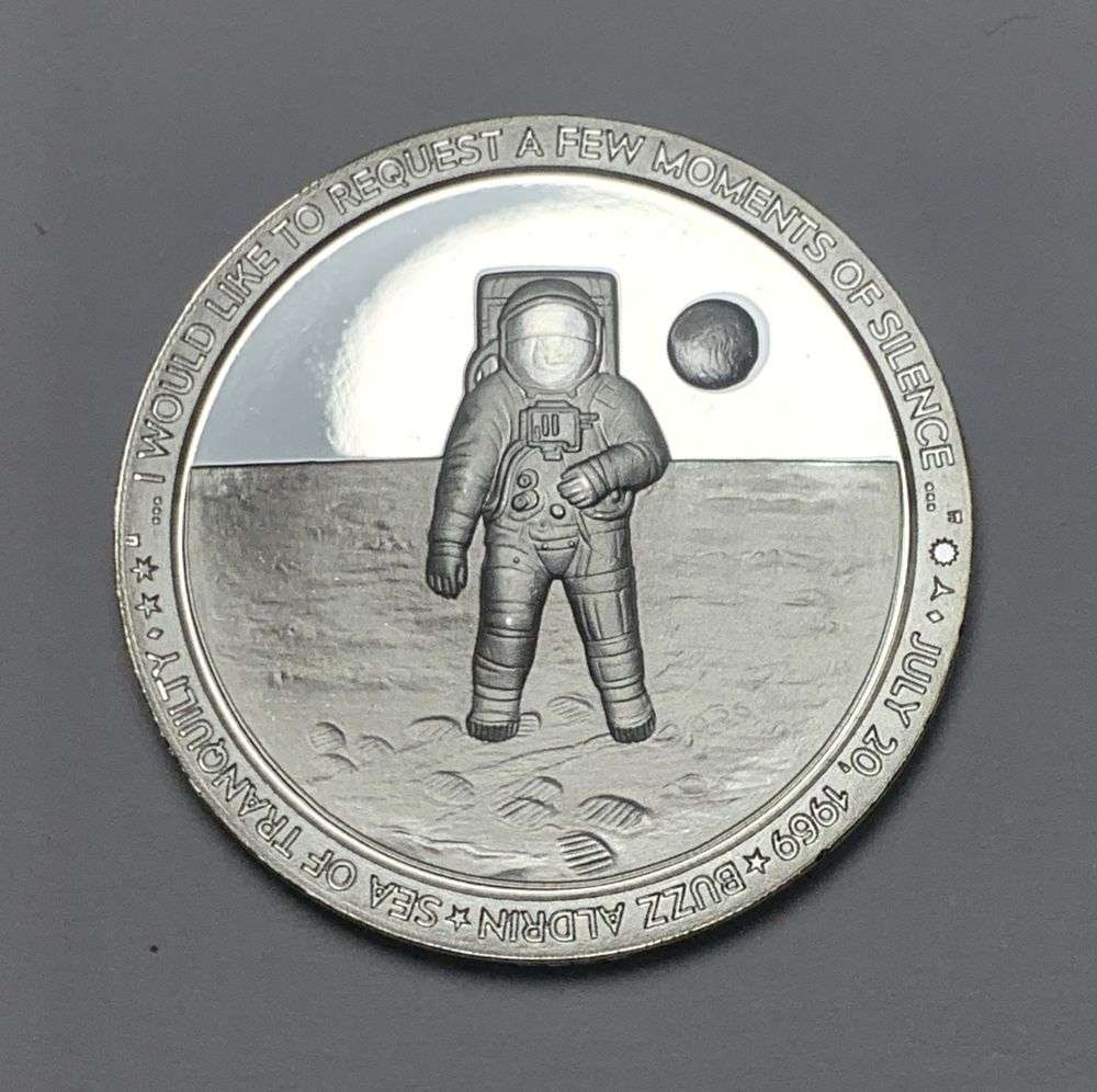 1969-2019 Apollo 11 50th Anniversary .999 Silver 1 ozt: Winner shall receive the exact coin shown here. (MK/B)