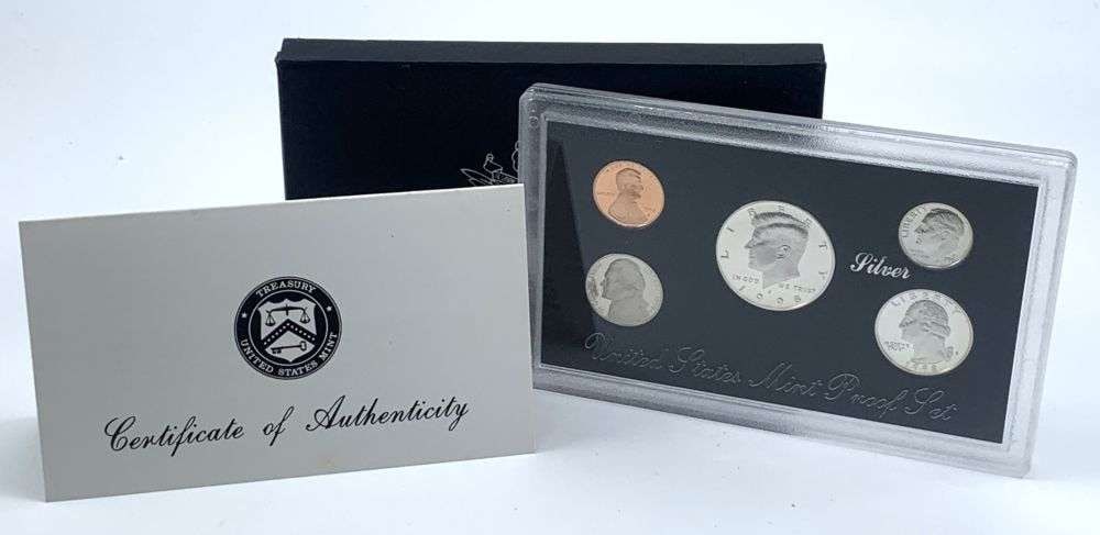 1998 United States Mint Silver Proof Set (5-coins): Winner shall receive the exact set (5-coins) shown here. (MK/RL)