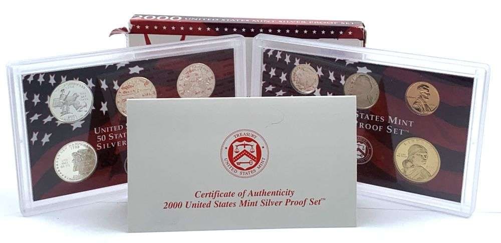 2000 United States Proof Silver Set (10-coins): Winner shall receive the exact set (10-coins) shown here. (MK/LLL)