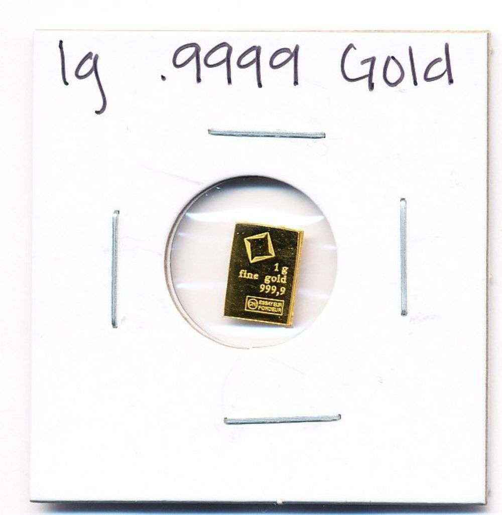 Valcambi 1g .9999 Gold Bar: Winner shall receive the exact bar shown here. (MR/LBB)