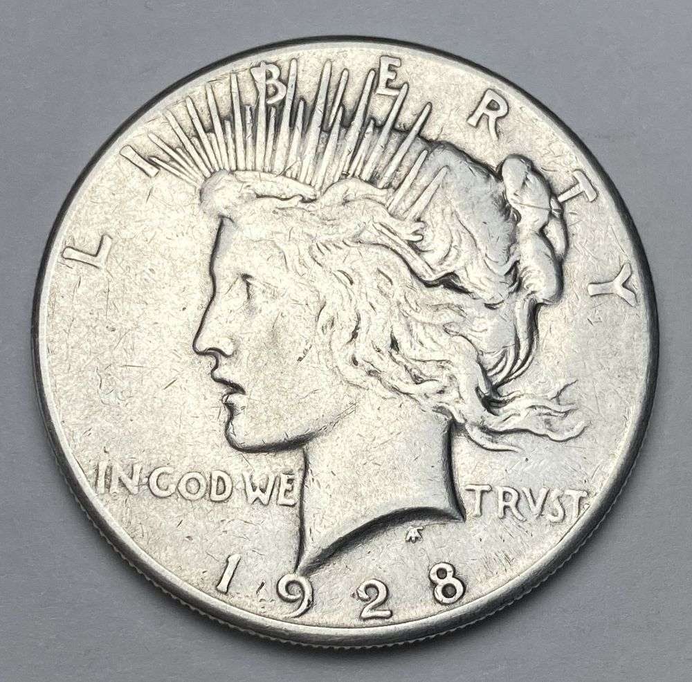 Key Date 1928 Peace Silver Dollar VF (1 of 2)