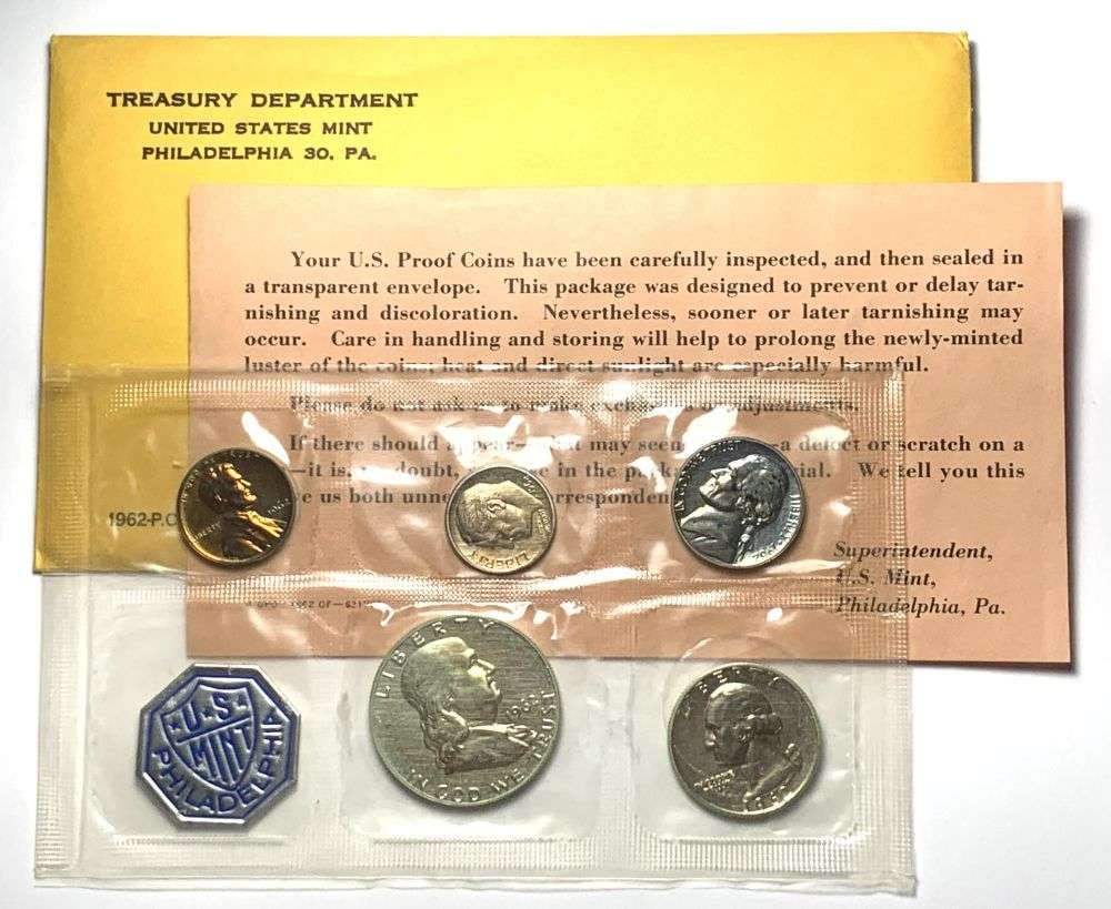 1962 United States 90% Silver Mint Set (5-coins) (1 of 4)