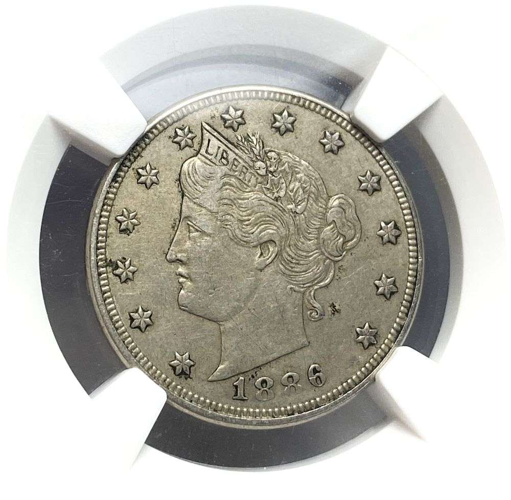 Better Date 1886 Liberty "V" Nickel NGC AU50 (1 of 4)