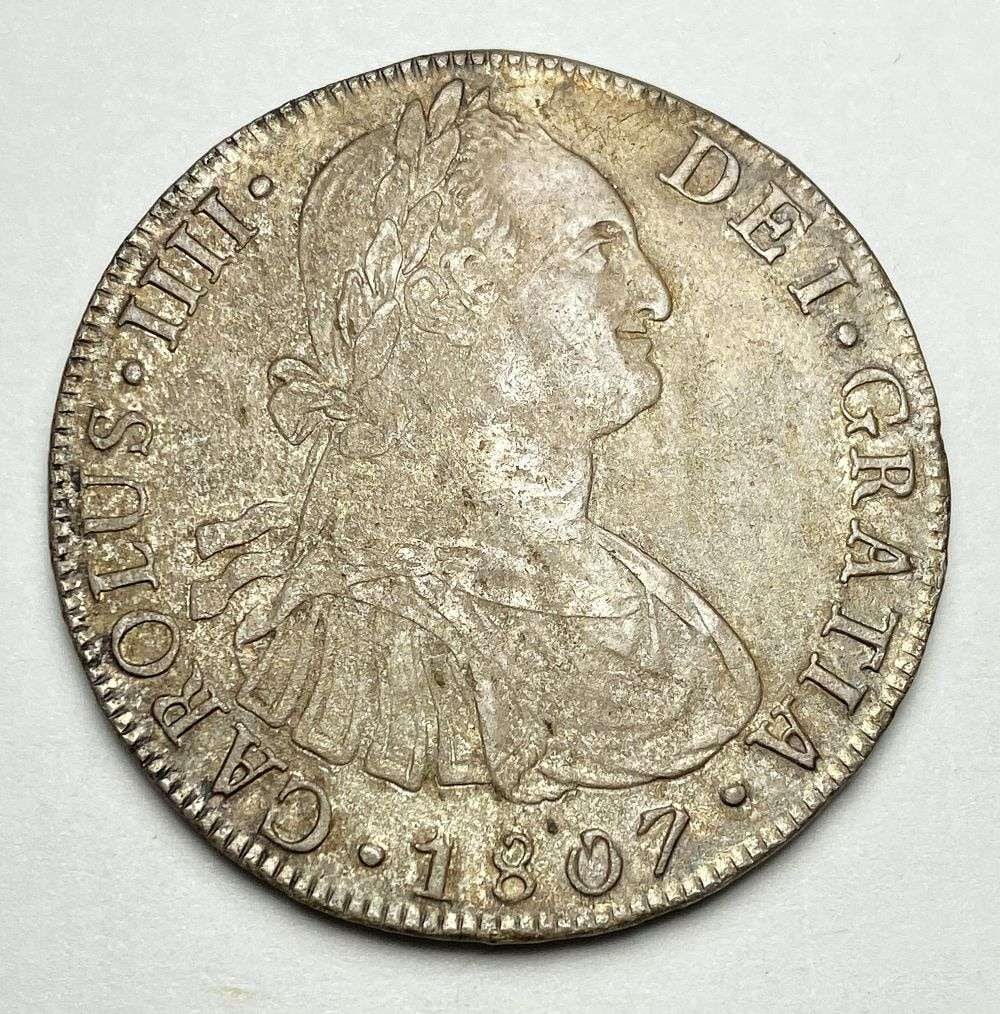 Exquisite 1807-MO Mexico Silver 8 Reales MS62 Minted in Mexico City (1 of 2)
