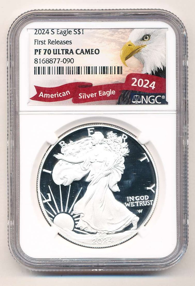 2024-S American Silver Eagle NGC PF70 Ultra Cameo First Releases (1 of 4)