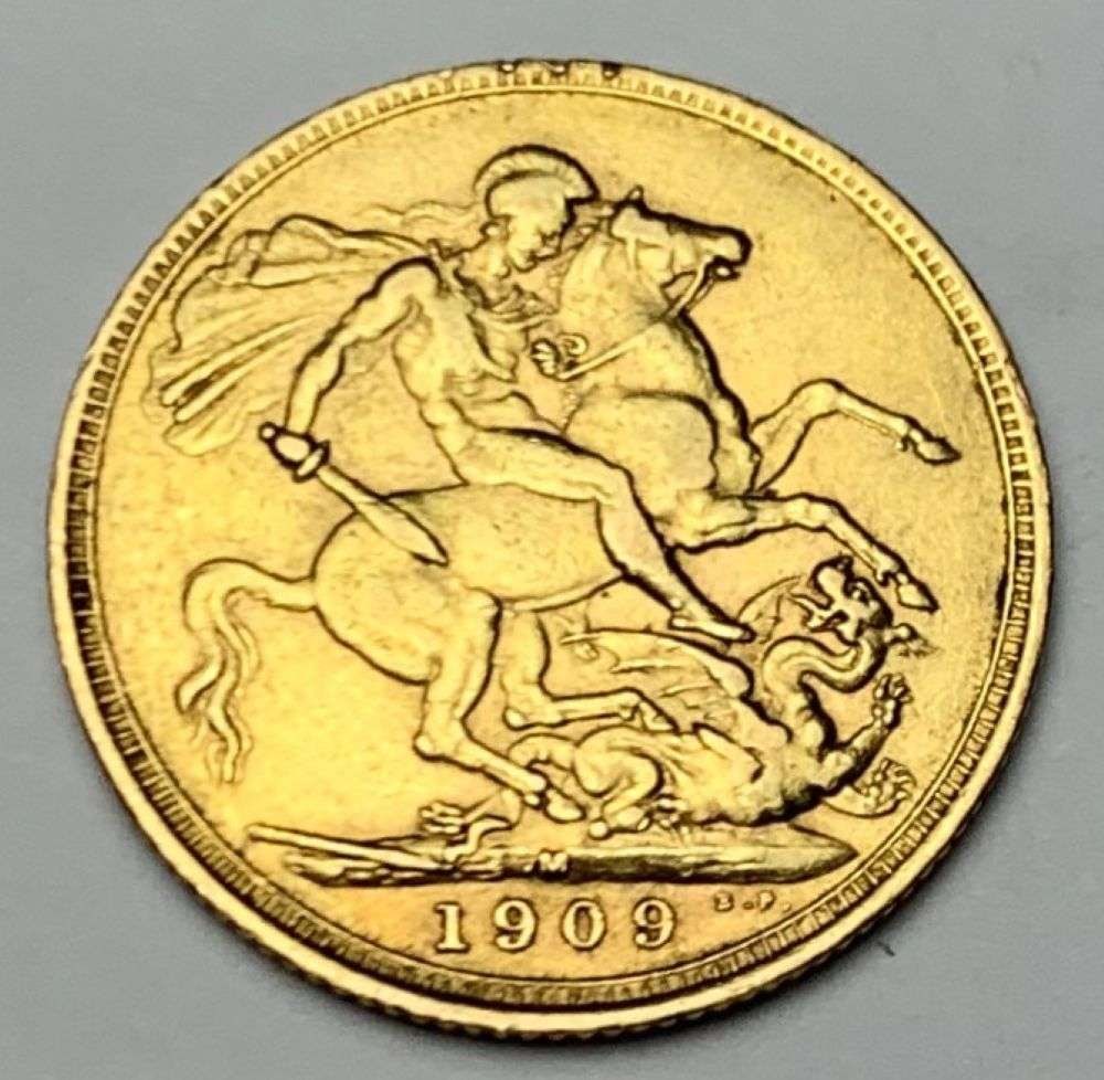 1909 British Gold Sovereign 0.235 ozt AGW (1 of 2)