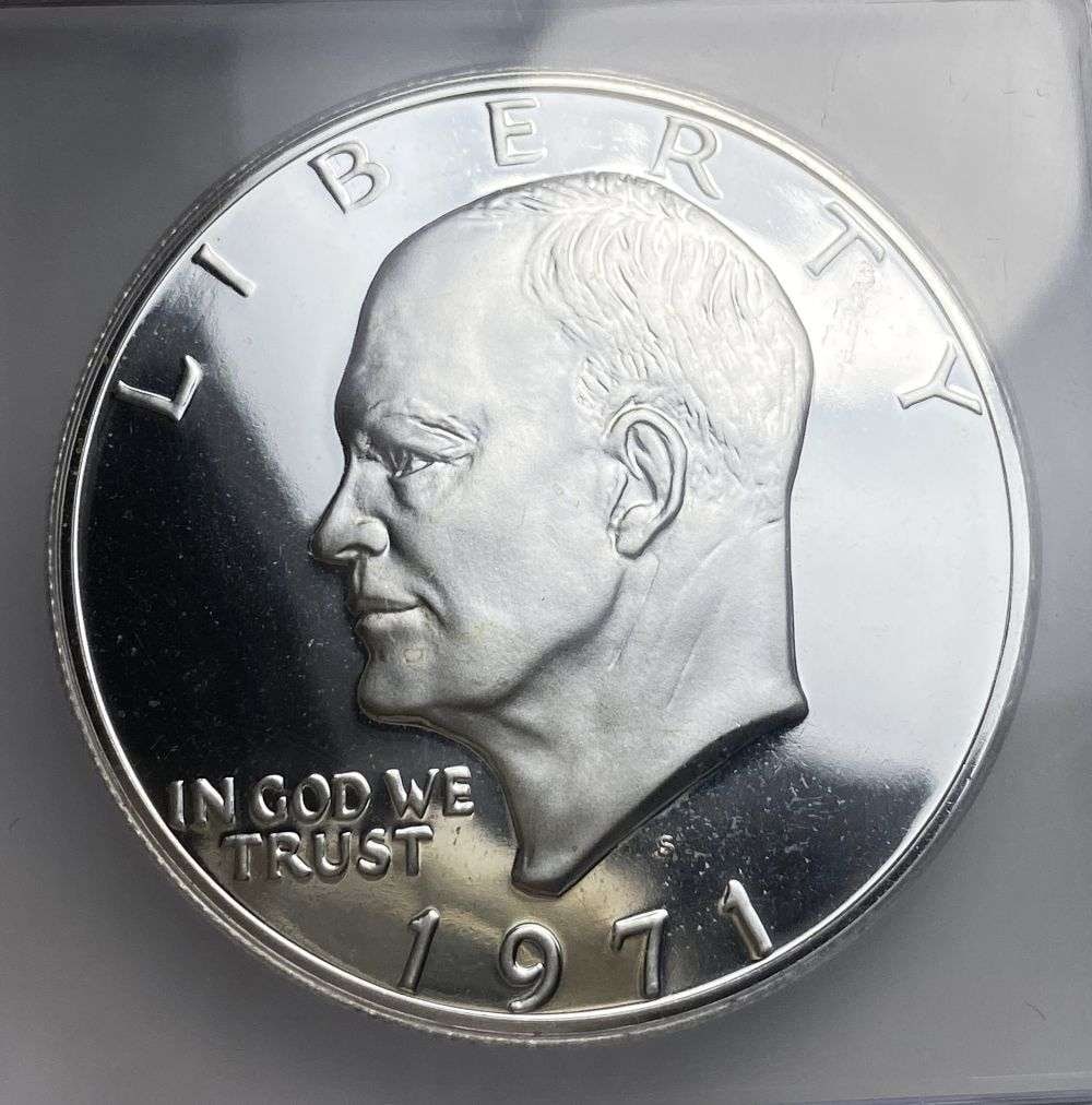 1971-S Eisenhower Silver Dollar PR70 DCAM (1 of 4)