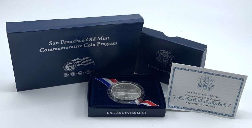 2006-S San Francisco Old Mint Commemorative Silver Dollar OGP: Winner shall receive the exact coin shown here. (MR/RB)
