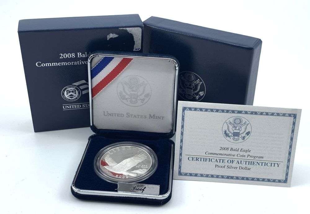 2008-P Bald Eagle Commemorative Proof Silver Dollar OGP (1 of 4)