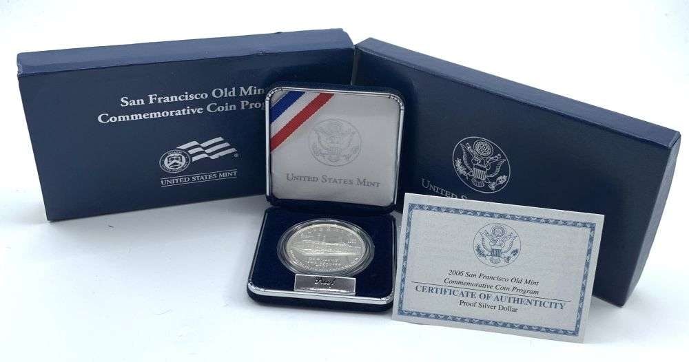 2006-S San Francisco Old Mint Commemorative Proof Silver Dollar OGP: Winner shall receive the exact coin shown here. (MR/RB)