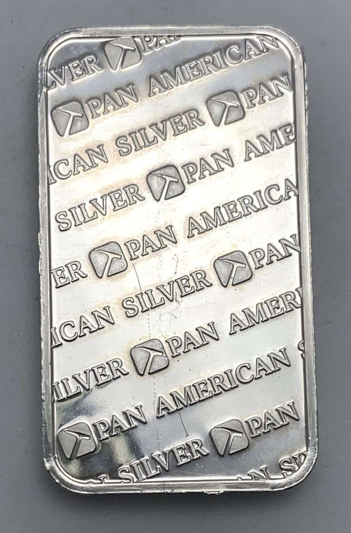 Vintage Pan American Silver Corp 5 ozt. 999 Silver Bar - 2