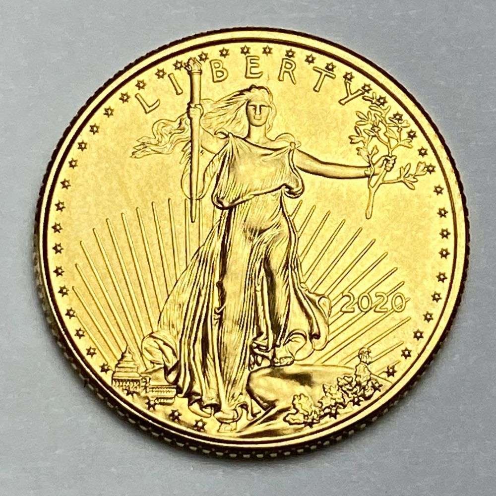 2020 American $5 Gold Eagle 1/10 ozt: Winner shall receive the exact coin shown here. (RR/PEO)