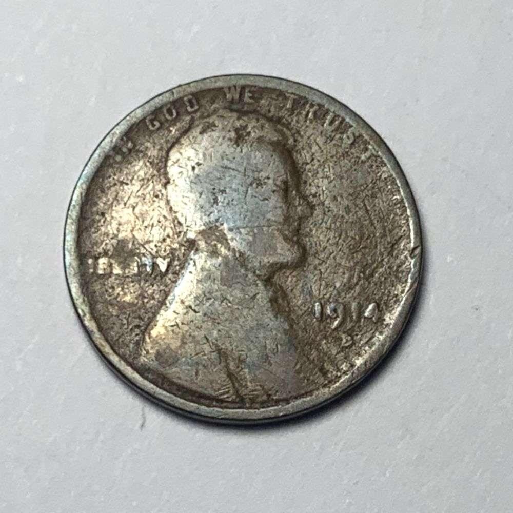 Vintage 1914-D Lincoln Wheat Cent VG Details: Winner shall receive the exact coin shown here. (MK/IR)