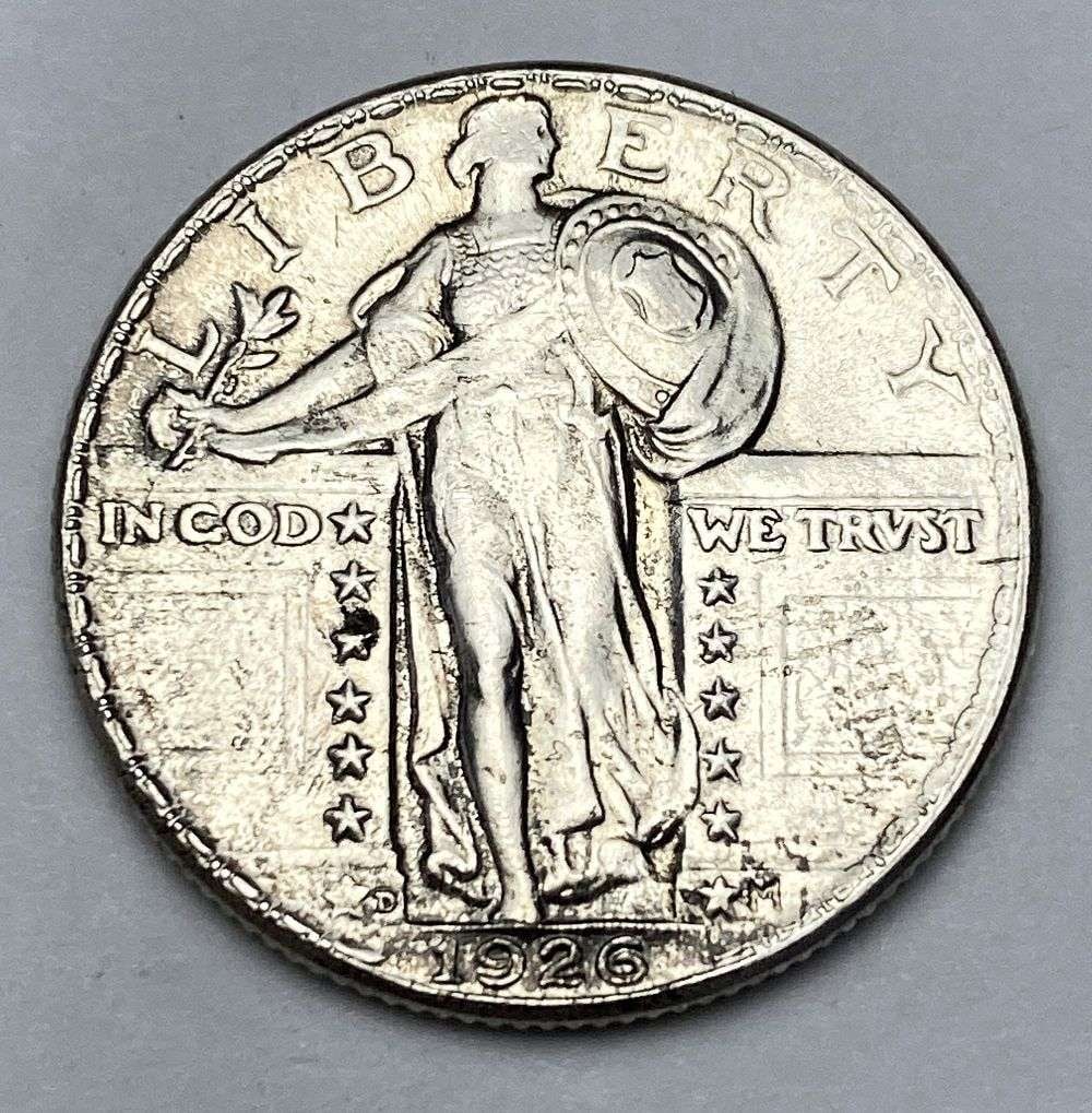 1926-D Standing Liberty Silver Quarter MS67: This coin does not have a full head, but it is fun to think about the value with a full-head on PCGS price guide. If it did have a full head, it would be valued at $125,000. PCGS price guide values a