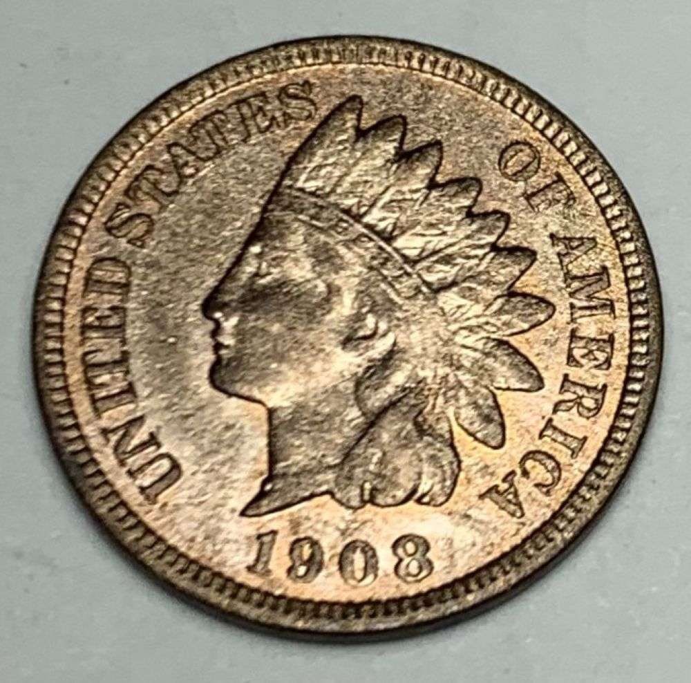 1908-S Indian Head Cent MS62 Red Details: Winner shall receive the exact coin shown here. (MR/LFR)