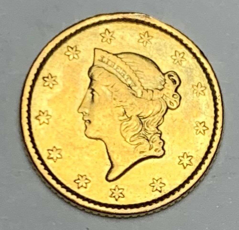 1851 Liberty Head Gold Dollar 1.7g: Winner shall receive the exact coin shown here. (MR/TVC=LFT)