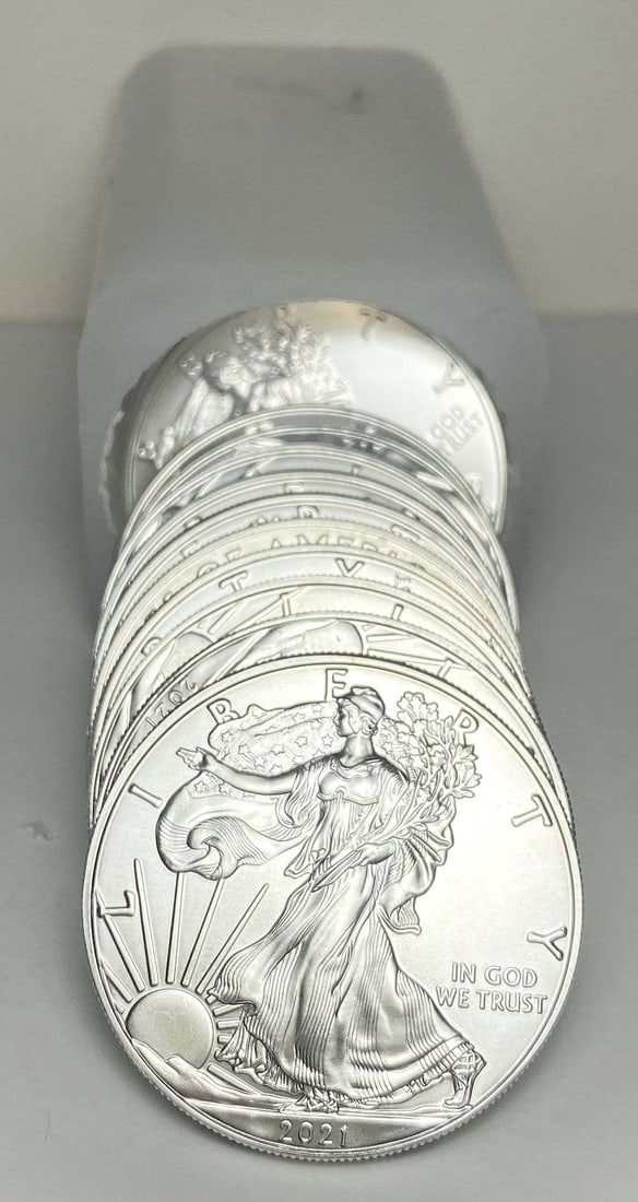 Last Minute! Original Treasury Roll (20) 2021 American Silver Eagle (1 of 4)